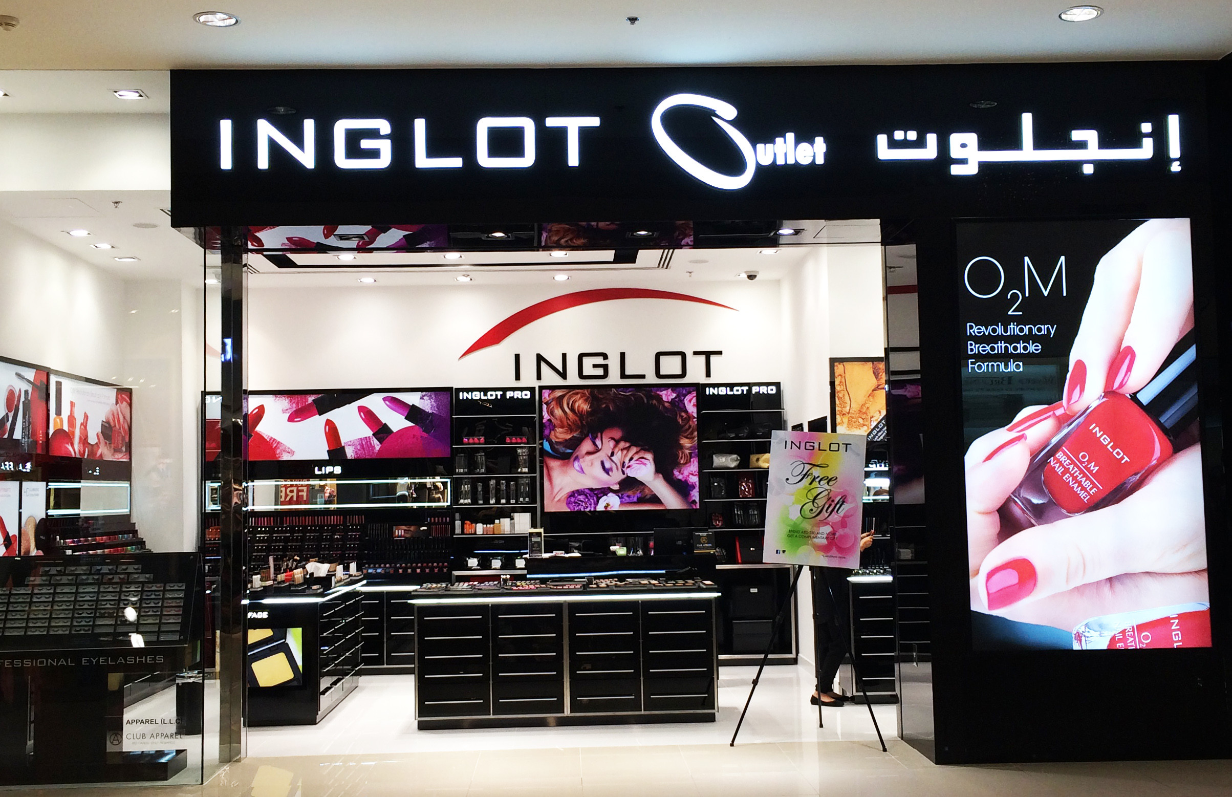 Inglot mall 2025 of emirates contact